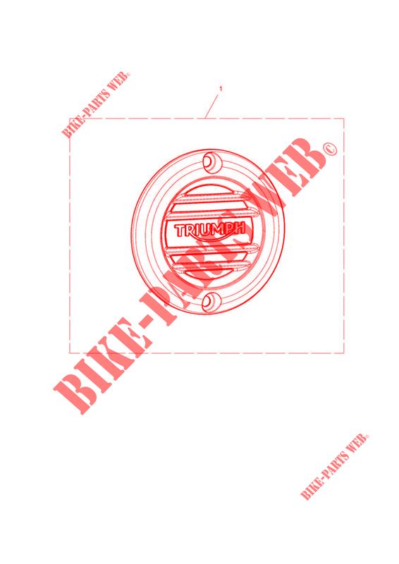 Badge d'embrayage, côtelé, Brossé pour Triumph Bonneville T120 BLACK
