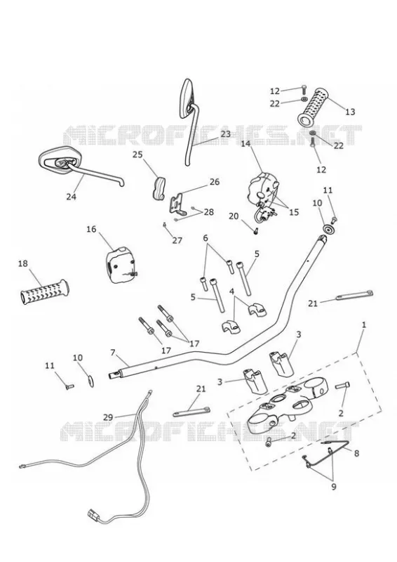 GUIDON / COMMODOS Triumph MOTO Tiger 1200 Tiger Explorer XCA  Tiger Explorer XCA