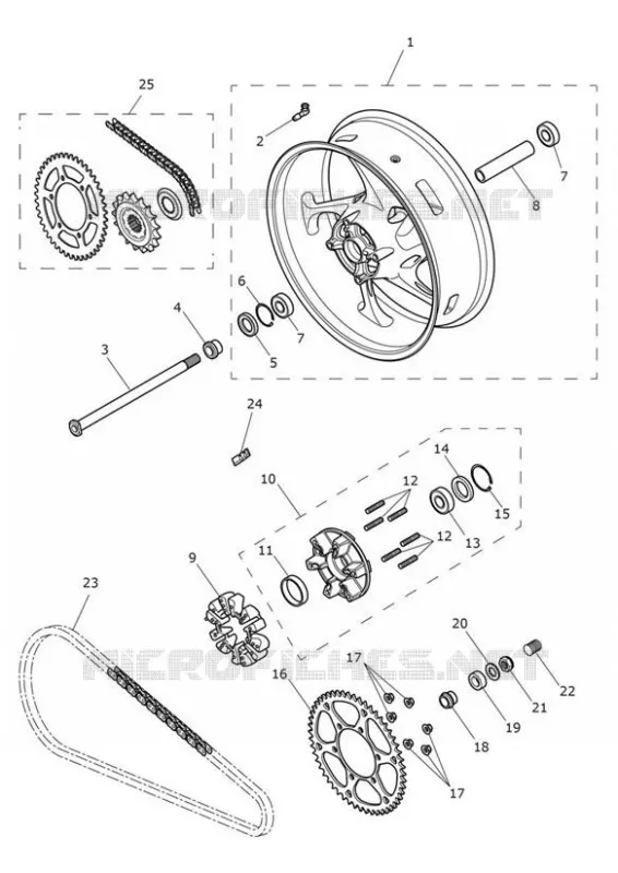 ROUE ARRIERE Triumph MOTO Trident 660 Trident 660  Trident 660