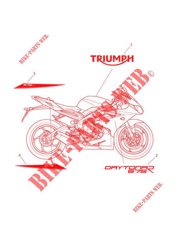 AUTOCOLLANTS pour Triumph DAYTONA 675 R