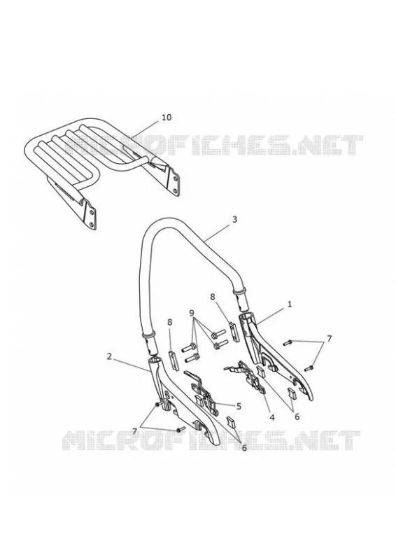 PORTE PAQUET ET DOSSERET PASSAGER – DEPUIS 574821 Triumph MOTO Rocket III Rocket-III ROCKET III TOURING  ROCKET III TOURING