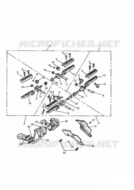 REPOSES PIEDS ET PLATINES SPRINT/SPRINT SPORT Triumph MOTO Sprint Sprint-carbs SPRINT Carburetor  SPRINT Carburetor