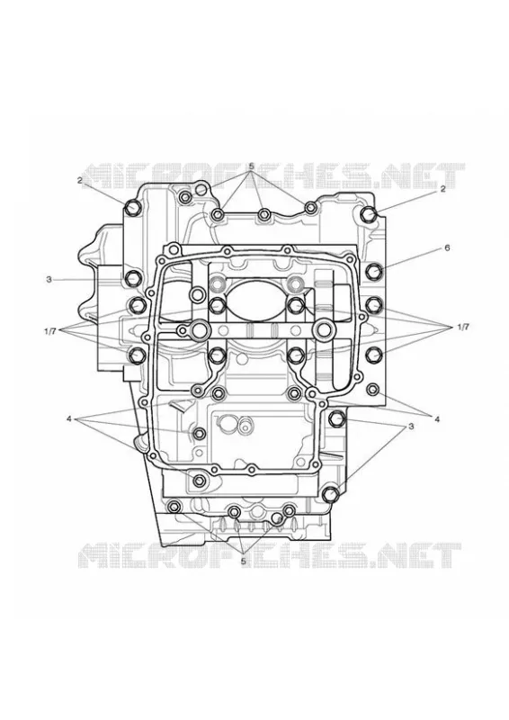 Rétroviseur Droit Type Origine pour Aprilia RSV 1000 (04-08) E111D