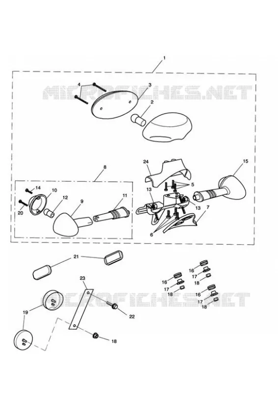 FEU ARRIERE ET CLIGNOTANTS Triumph MOTO Thruxton Air-Cooled Thruxton Carburetor  Thruxton Carburetor