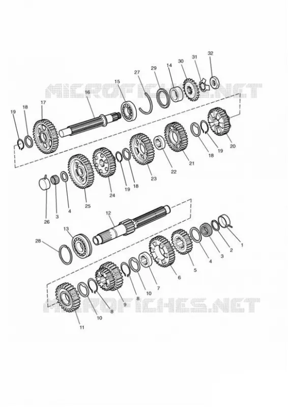 BOITE DE VITESSES (JUSQU’AU MOTEUR N° 536538 (PLUS MOTEURS N° 107940 & 107949) Triumph MOTO Thunderbird Sport THUNDERBIRD SPORT  THUNDERBIRD SPORT