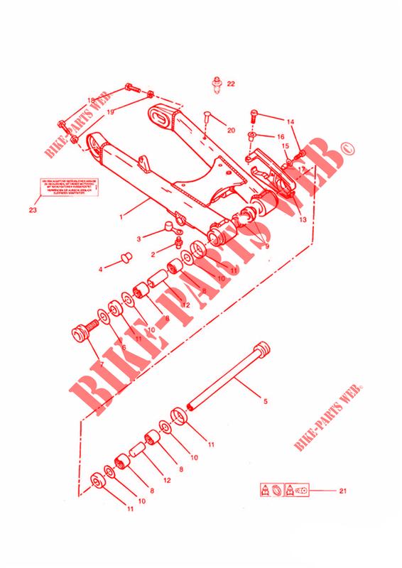 BRAS OSCILLANT (JUSQU’AU 101853 (ET 102063 À 102074 INCLUS)) pour Triumph THUNDERBIRD SPORT