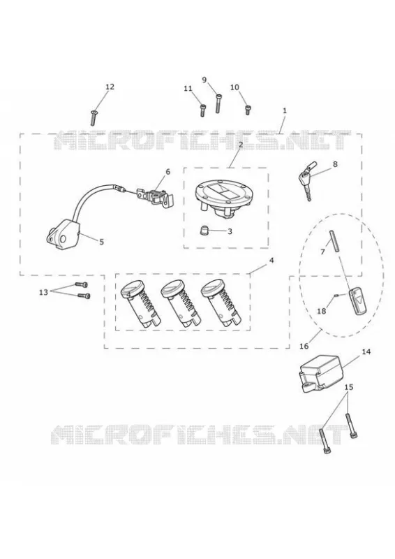 CONTACTEUR A CLE - NEIMAN Triumph MOTO Tiger 1200 Tiger 1200 XRT  Tiger 1200 XRT