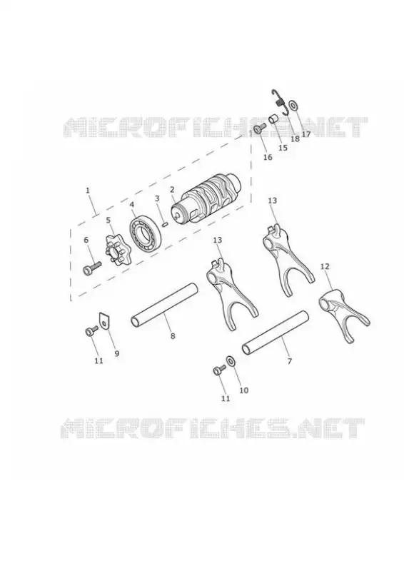 MECANISME DE SELECTION - BARILLET Triumph MOTO Tiger 800 Tiger 800 XC  Tiger 800 XC