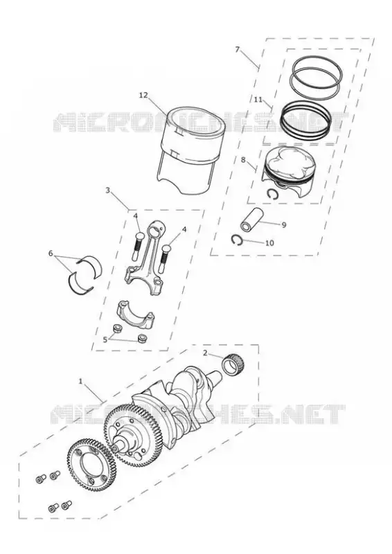 VILEBREQUIN - BIELLES - PISTONS ET CHEMISES Triumph MOTO Tiger 1200 Tiger Explorer  Tiger Explorer